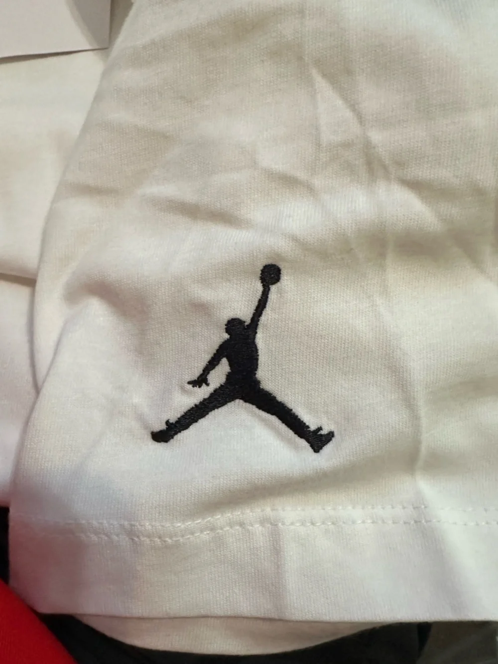 Jordan Air Men's T-Shirt All White Embroidered Jumpman
